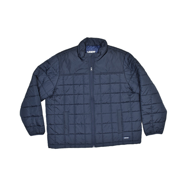 Lands' End Men's Blue Quilted Puffer Jacket Size XXL (50-52) Full Zip - Picture 1 of 8